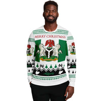 Nigeria Christmas Sweatshirt, White RLT8 - Wonder Print Shop