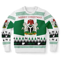 Nigeria Christmas Sweatshirt, White RLT8 - Wonder Print Shop