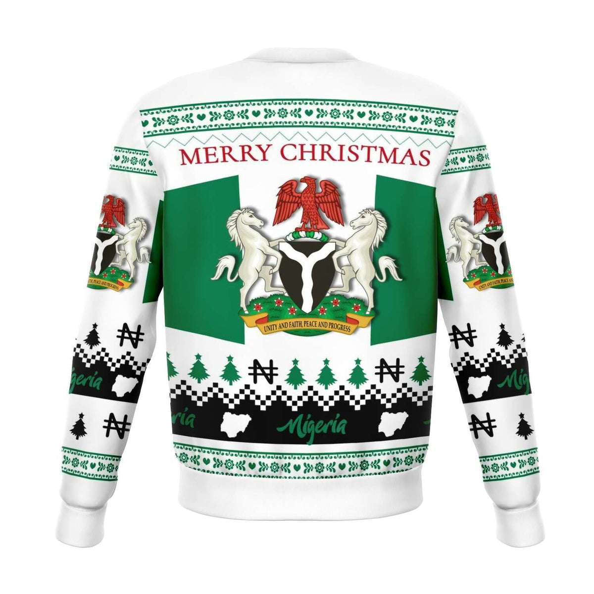 Nigeria Christmas Sweatshirt, White RLT8 - Wonder Print Shop