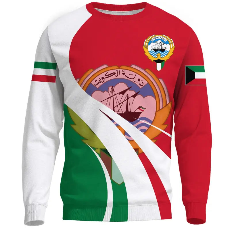 Kuwait Sweatshirt Flag Original Basic RLT8 - Wonder Print Shop