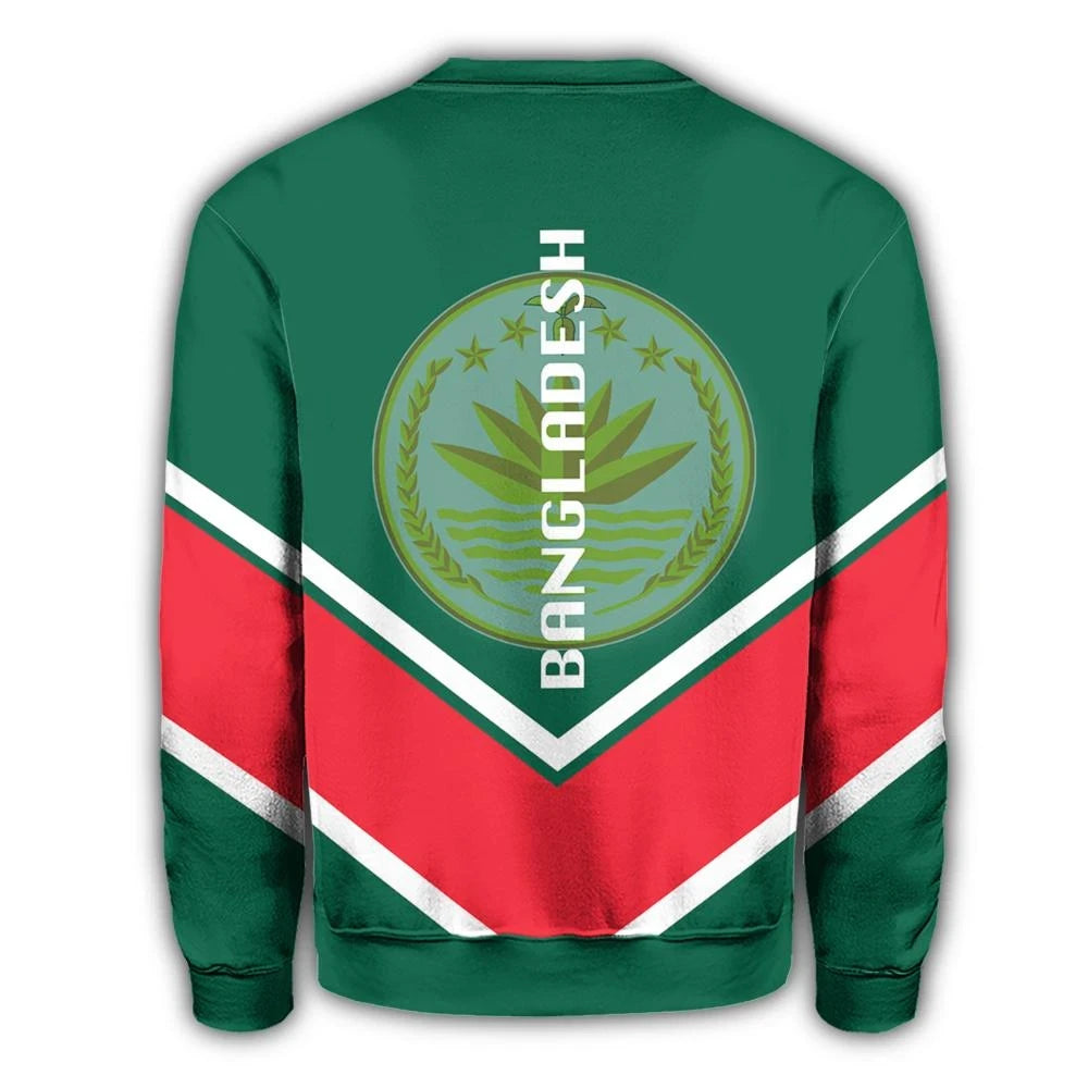 Bangladesh Coat Of Arms Sweatshirt Lucian Style RLT6 - Wonder Print Shop