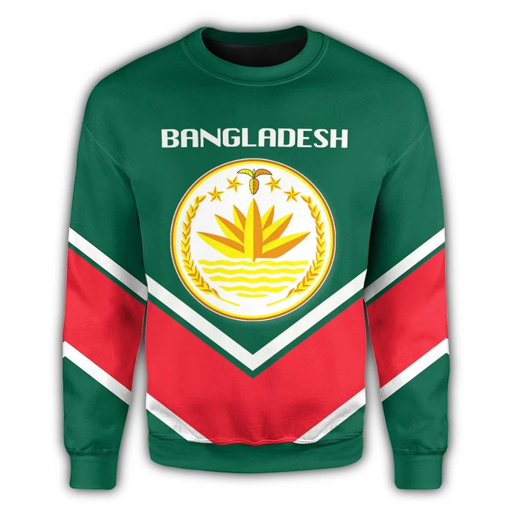 Bangladesh Coat Of Arms Sweatshirt Lucian Style RLT6 - Wonder Print Shop