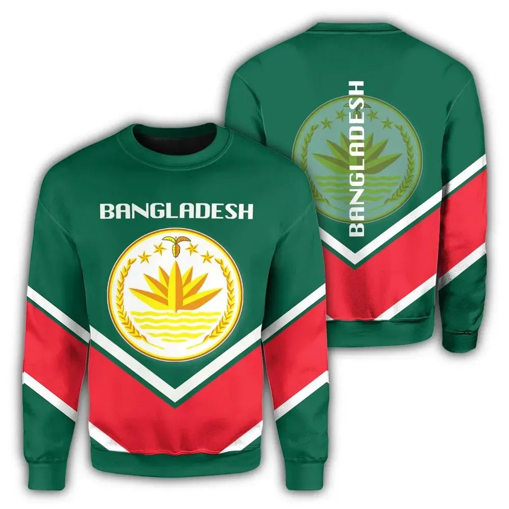 Bangladesh Coat Of Arms Sweatshirt Lucian Style RLT6 - Wonder Print Shop