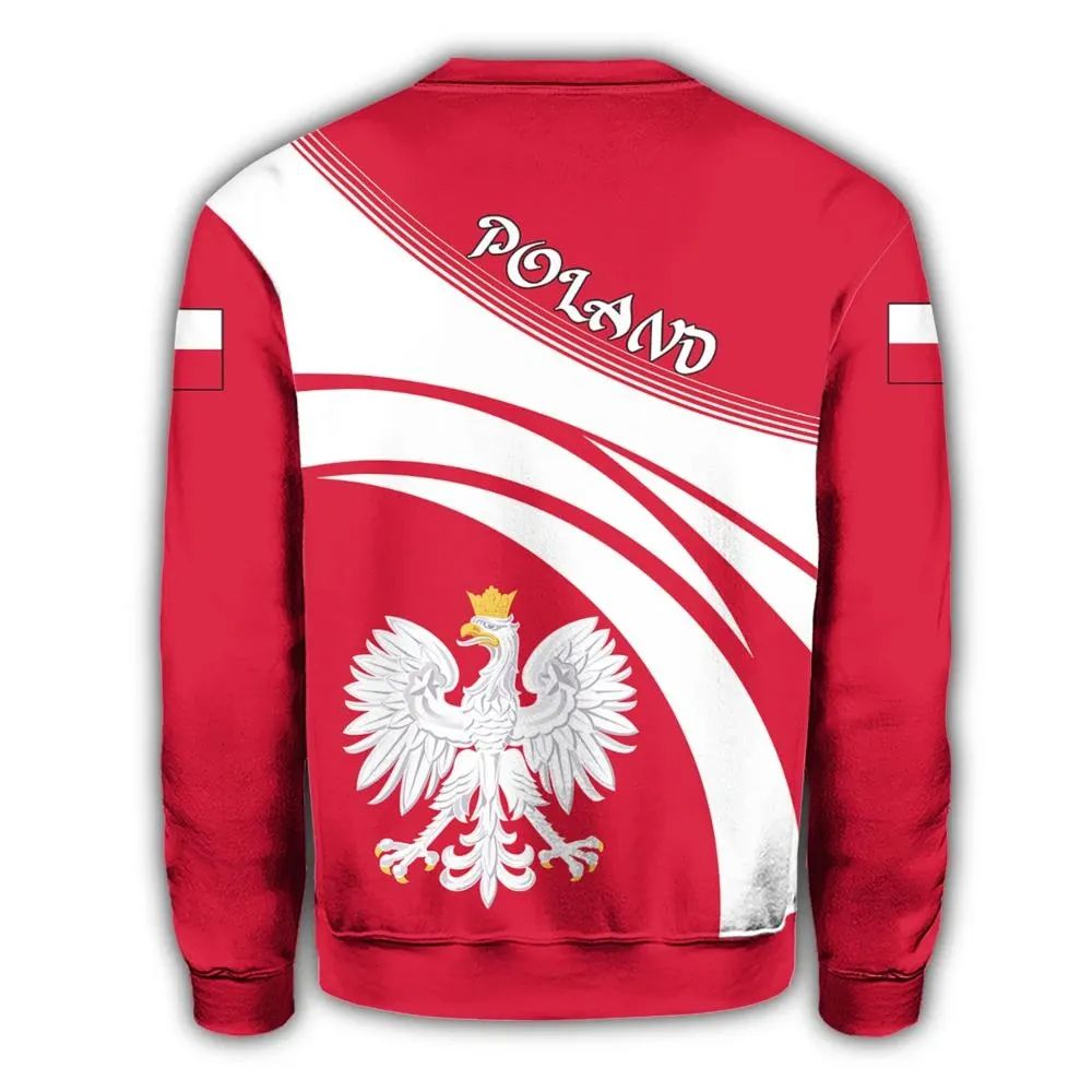 Poland Coat Of Arms Sweatshirt Cricket Style RLT7 - Wonder Print Shop