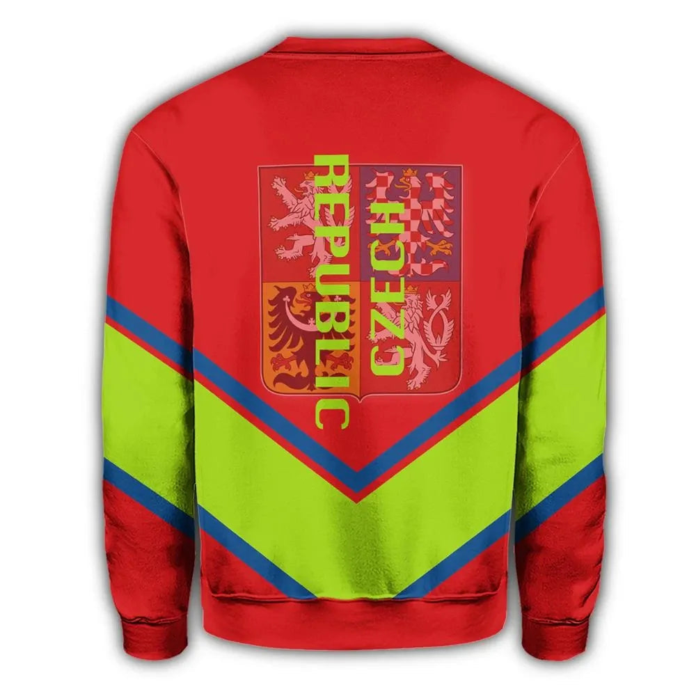 Czech Republic Coat Ofrms Sweatshirt Lucian Style RLT13 - Wonder Print Shop