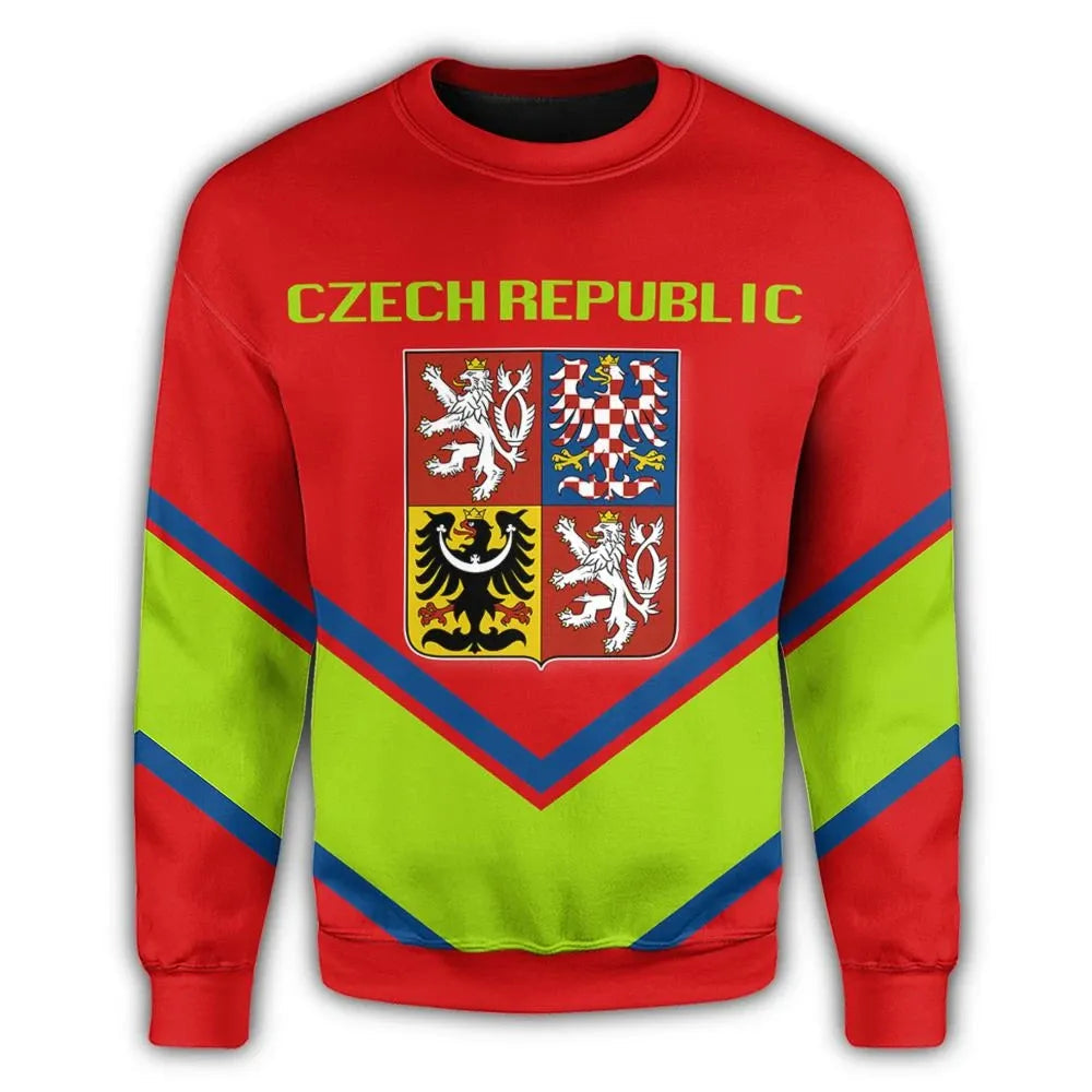 Czech Republic Coat Ofrms Sweatshirt Lucian Style RLT13 - Wonder Print Shop