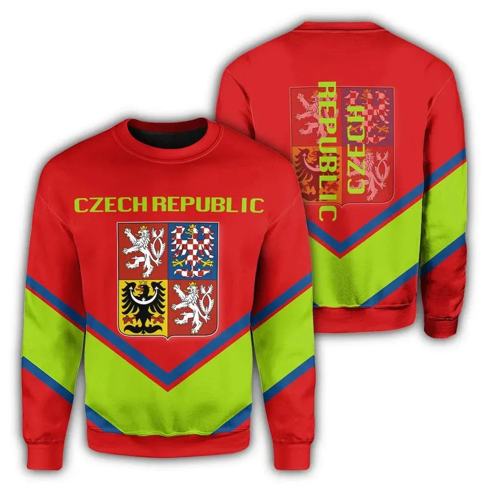 Czech Republic Coat Ofrms Sweatshirt Lucian Style RLT13 - Wonder Print Shop