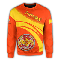Bhutan Coat Of Arms Sweatshirt Cricket Style RLT6 - Wonder Print Shop
