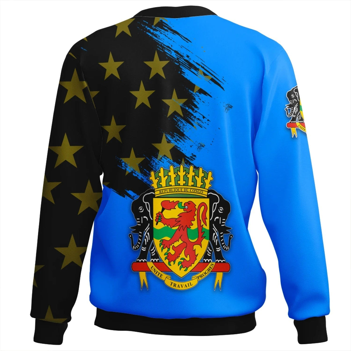 Congo Coat Of Arms Sweatshirt Flag Style RLT13 - Wonder Print Shop