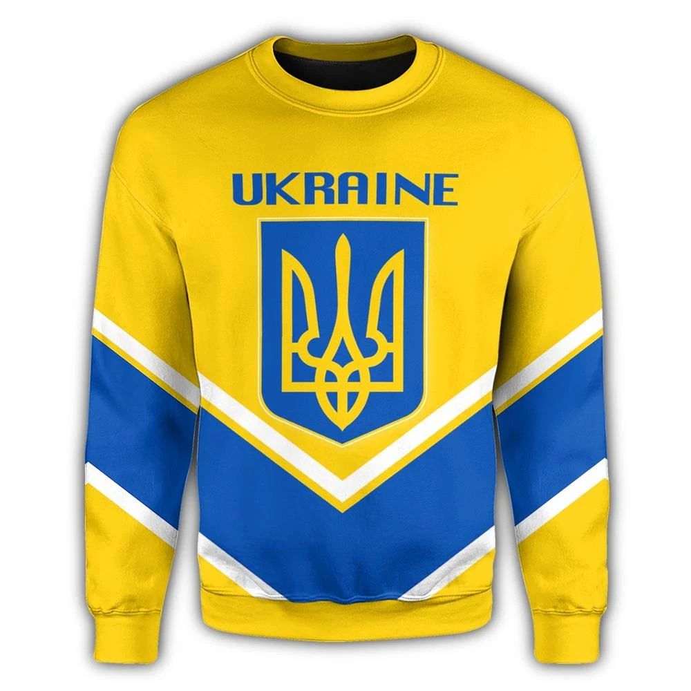 Ukraine Coat Of Arms Sweatshirt Lucian Style RLT7 - Wonder Print Shop