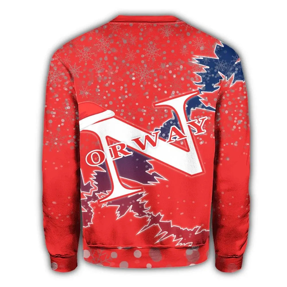 Norway Christmas Coat Of Arms Sweatshirt X Style RLT7 - Wonder Print Shop