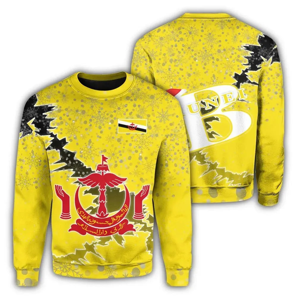Brunei Christmas Coat Of Arms Sweatshirt X Style RLT7 - Wonder Print Shop