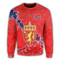 Norway Christmas Coat Of Arms Sweatshirt X Style RLT7 - Wonder Print Shop