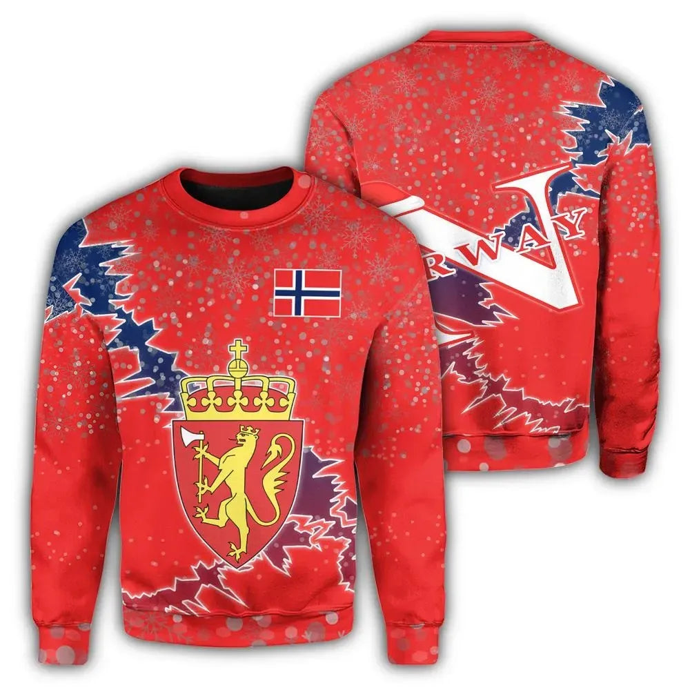 Norway Christmas Coat Of Arms Sweatshirt X Style RLT7 - Wonder Print Shop