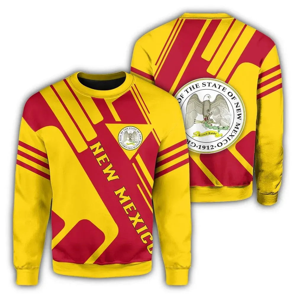 New Mexico Coat Of Arms Sweatshirt Rockie RLT13 - Wonder Print Shop