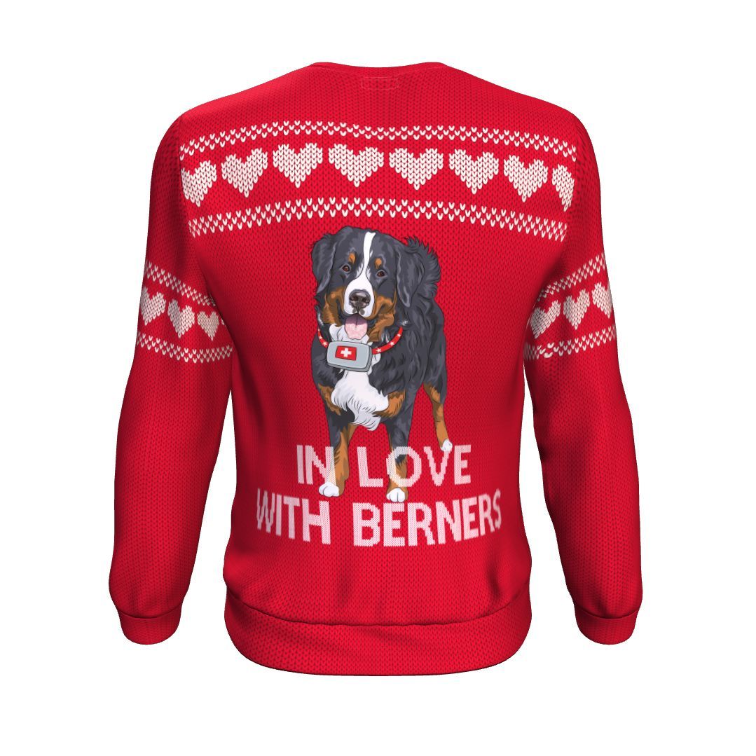 Switzerland All Over Sweatshirt In Love With Berners RLT13 - Wonder Print Shop