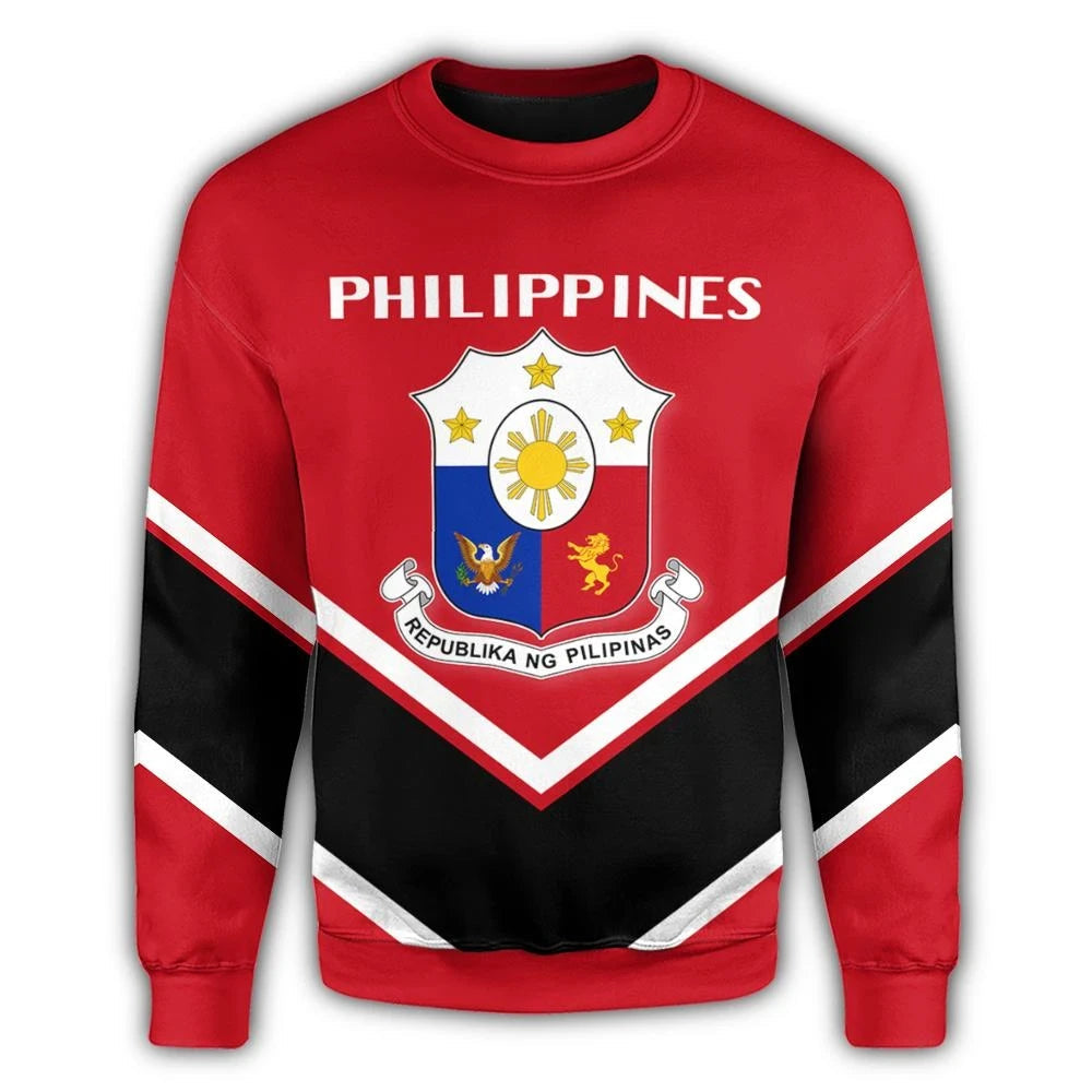 Philippines Coat Of Arms Sweatshirt Lucian Style RLT6 - Wonder Print Shop