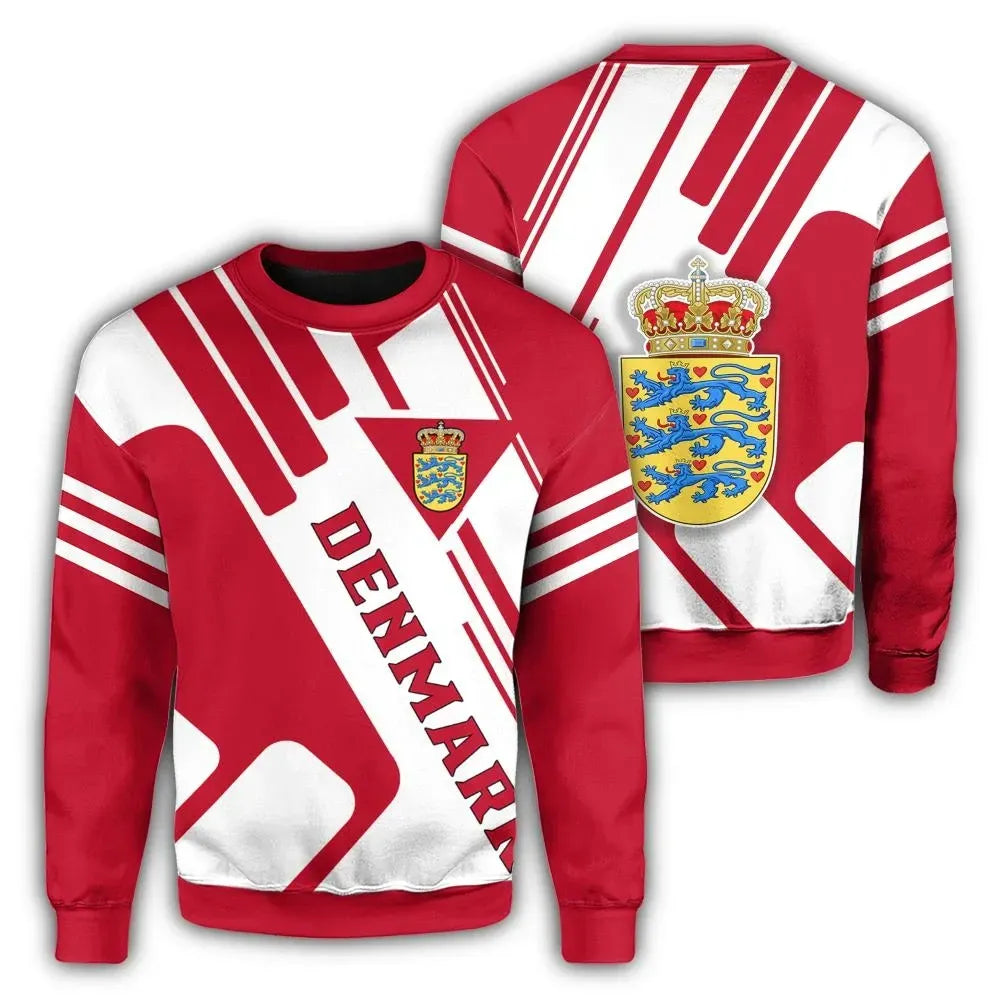 Denmark Coat Of Arms Sweatshirt Rockie RLT13 - Wonder Print Shop