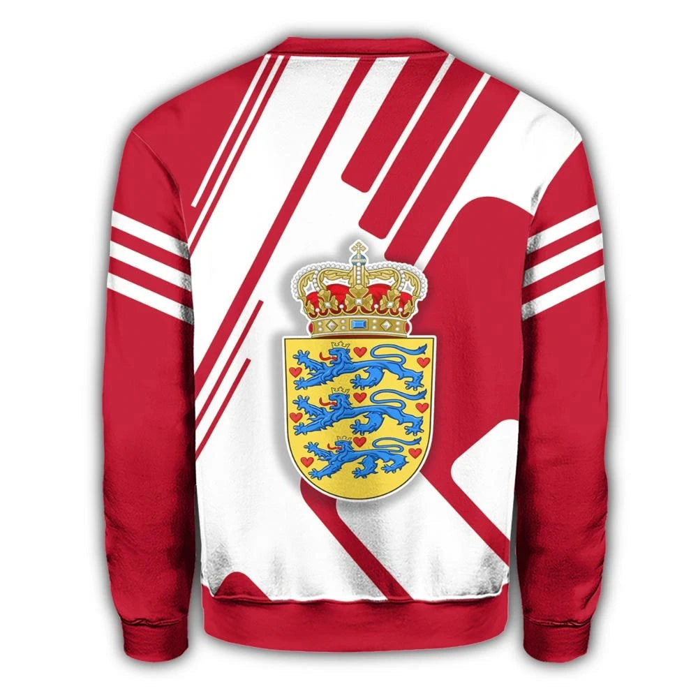 Denmark Coat Of Arms Sweatshirt Rockie RLT13 - Wonder Print Shop