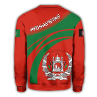 Afghanistan Coat Of Arms Sweatshirt Cricket Style RLT8 - Wonder Print Shop