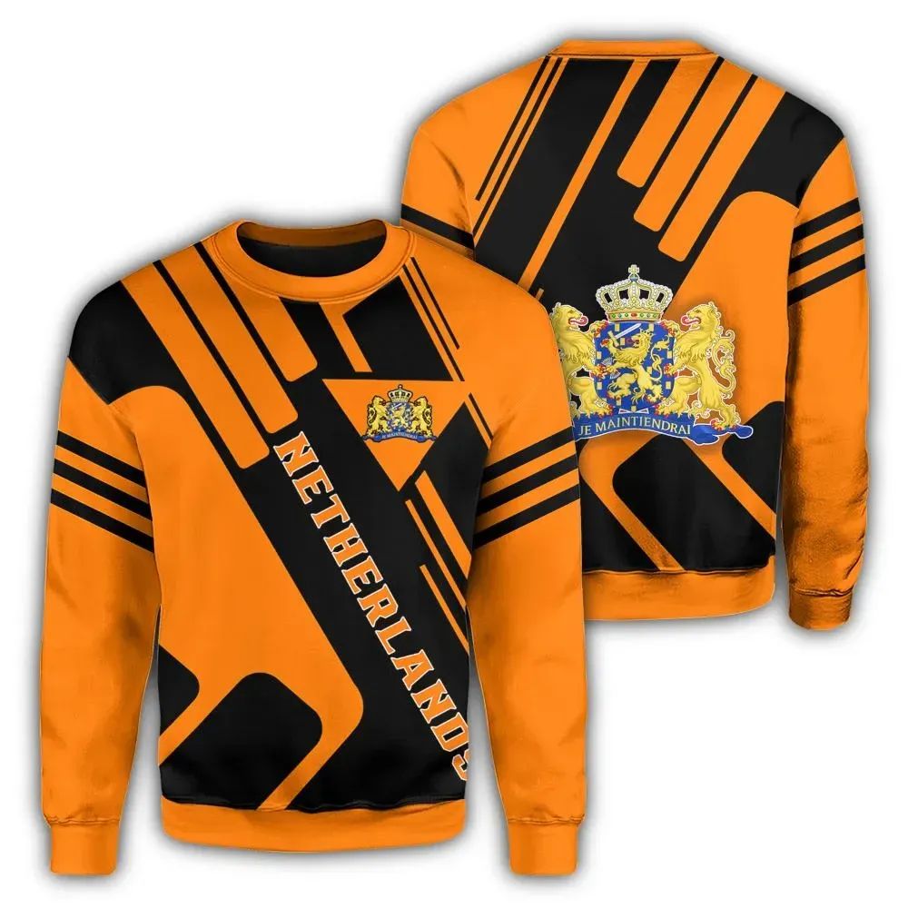 Netherlands Coat Of Arms Sweatshirt Rockie RLT7 - Wonder Print Shop