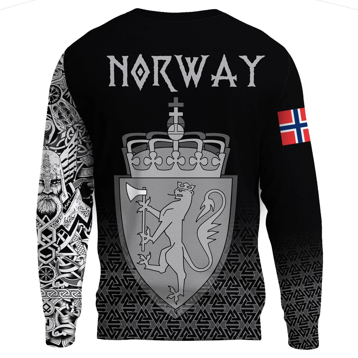 Viking Sweatshirt - Norway Coat Of Arms RLT7 - Wonder Print Shop