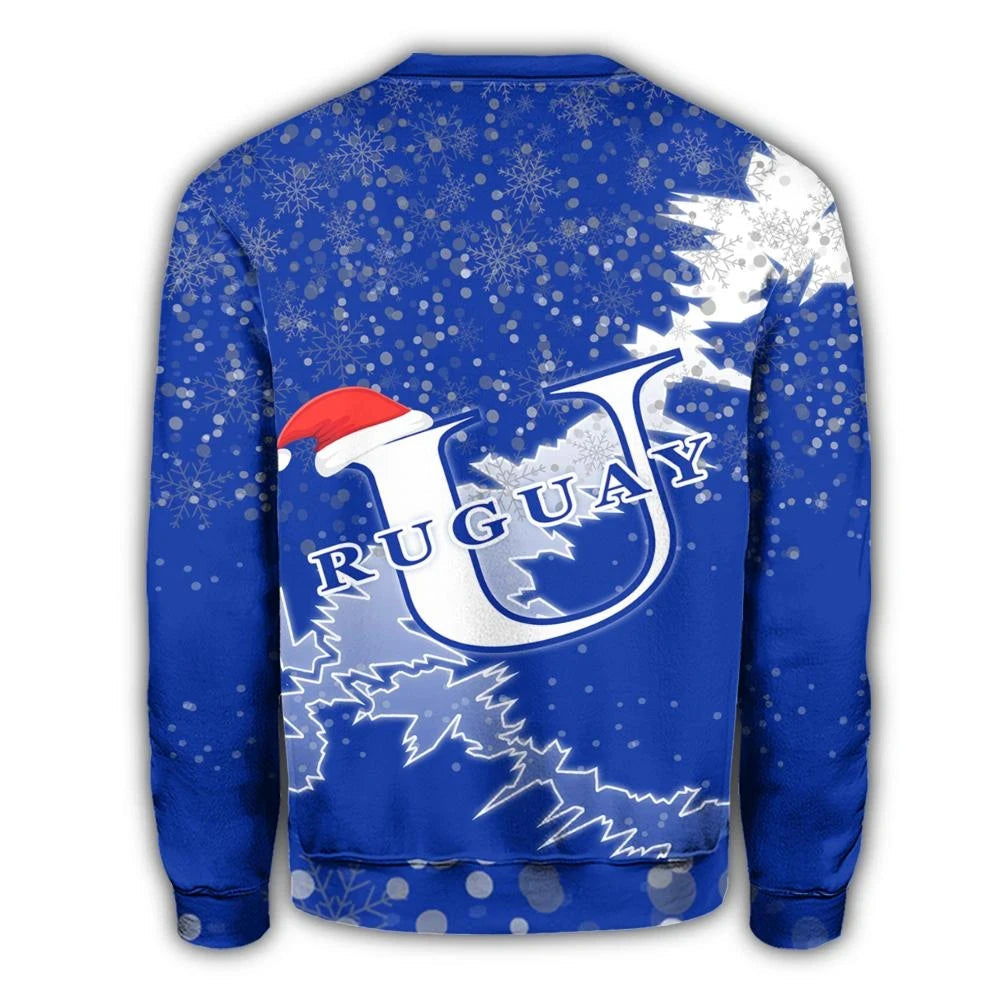 Uruguay Christmas Coat Of Arms Sweatshirt X Style8 RLT6 - Wonder Print Shop