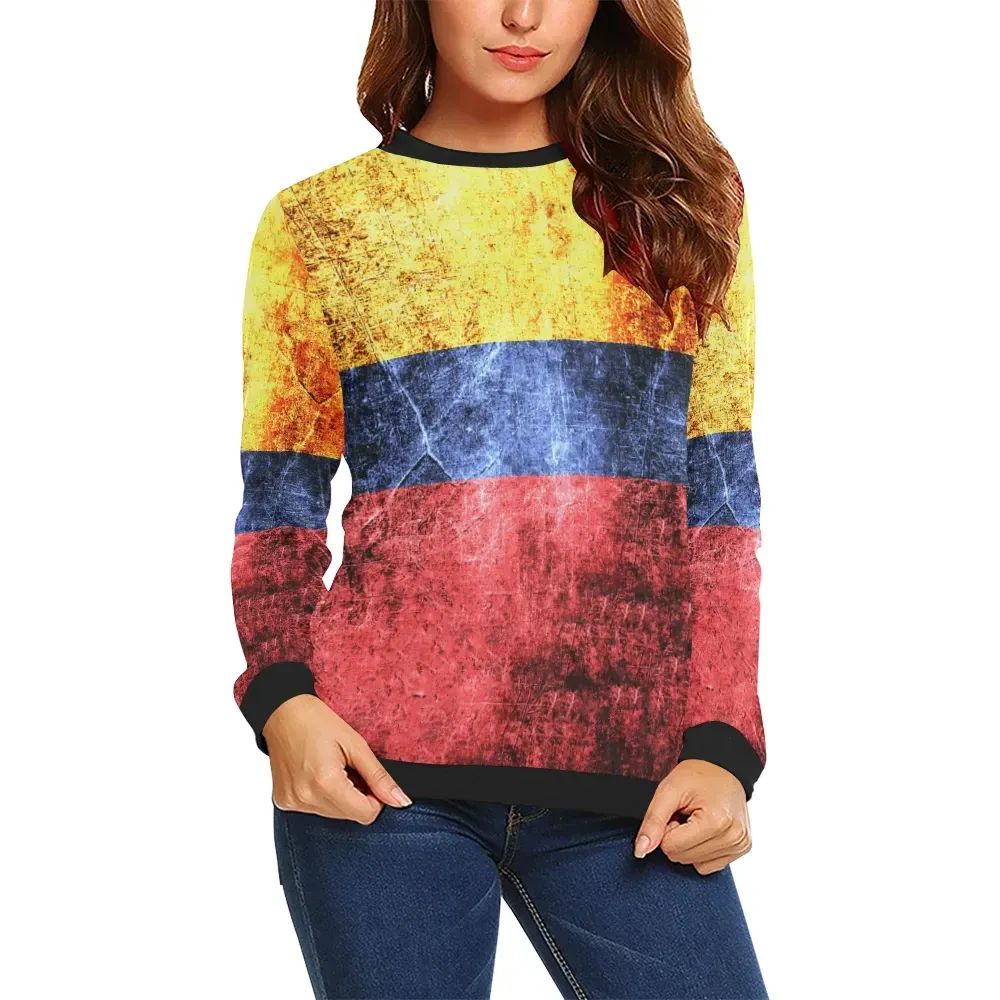 Colombia Darken Flag Sweatshirt RLT7 - Wonder Print Shop