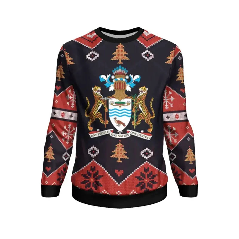 Guyana Christmas Sweatshirt - Santa Claus Ho Ho Ho RLT8 - Wonder Print Shop