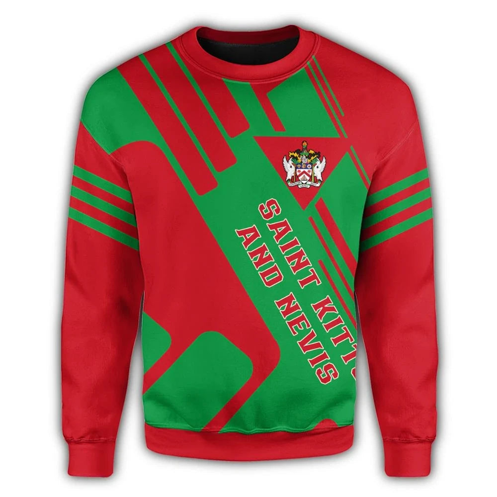 Saint Kitts and Nevis Coat Of Arms Sweatshirt Rockie RLT6 - Wonder Print Shop