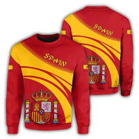 Spain Coat Of Arms Sweatshirt Cricket Style RLT12 - Wonder Print Shop