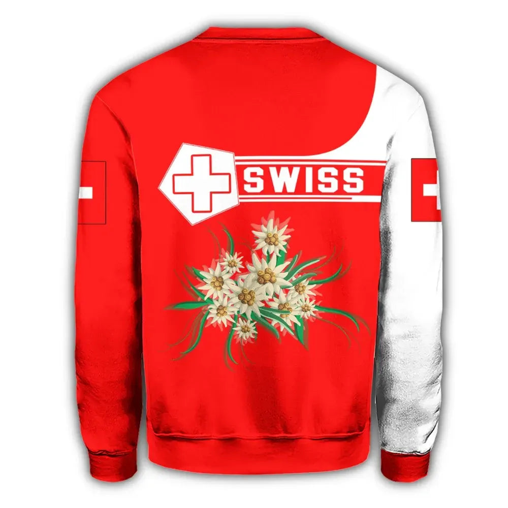 Switzerland Coat Of Arms Sweatshirt Simple Style RLT13 - Wonder Print Shop