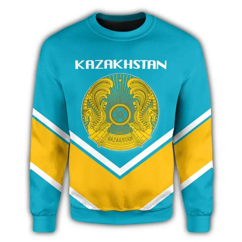 Kazakhstan Coat Of Arms Sweatshirt Lucian Style RLT8 - Wonder Print Shop