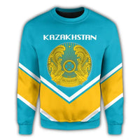 Kazakhstan Coat Of Arms Sweatshirt Lucian Style RLT8 - Wonder Print Shop