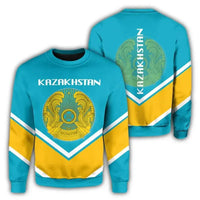 Kazakhstan Coat Of Arms Sweatshirt Lucian Style RLT8 - Wonder Print Shop