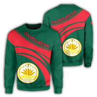 Bangladesh Coat Of Arms Sweatshirt Cricket Style RLT6 - Wonder Print Shop