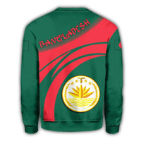 Bangladesh Coat Of Arms Sweatshirt Cricket Style RLT6 - Wonder Print Shop