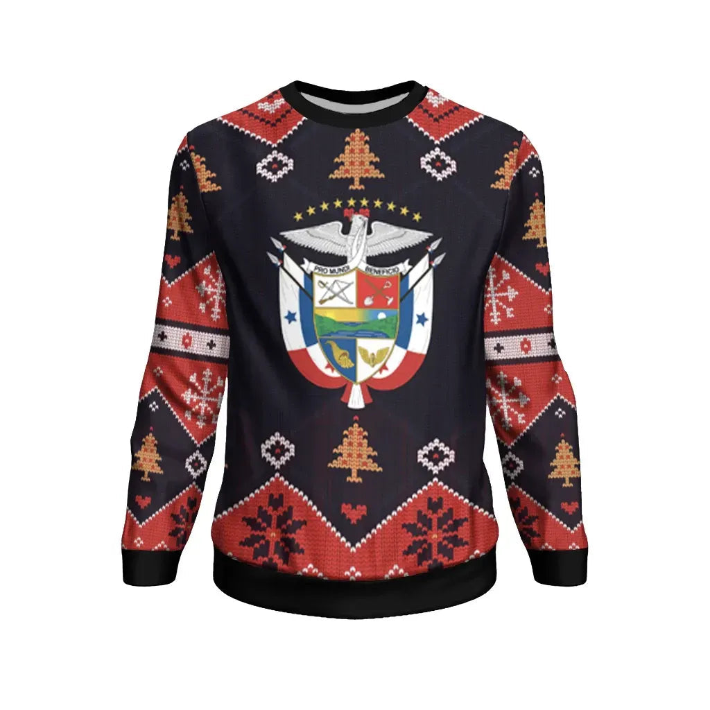 Panama Christmas Sweatshirt Santa Claus Ho Ho Ho RLT13 - Wonder Print Shop