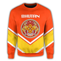 Bhutan Coat Of Arms Sweatshirt Lucian Style RLT6 - Wonder Print Shop