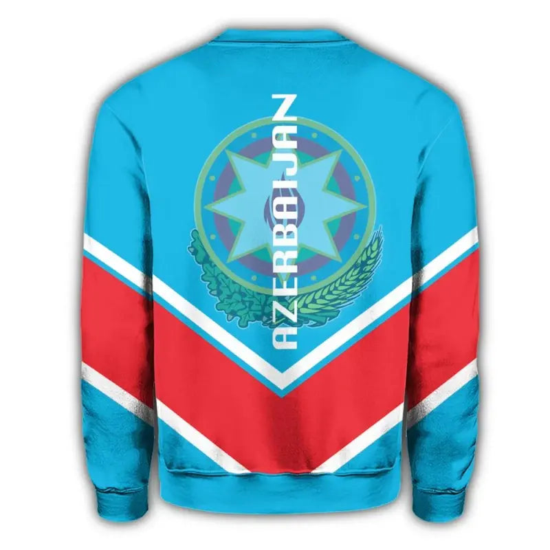 Azerbaijan Coat Of Arms Sweatshirt Lucian Style RLT8 - Wonder Print Shop