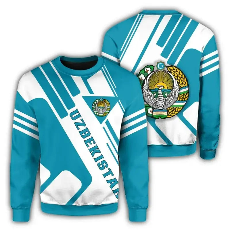 Uzbekistan Coat Of Arms Sweatshirt Rockie RLT12 - Wonder Print Shop