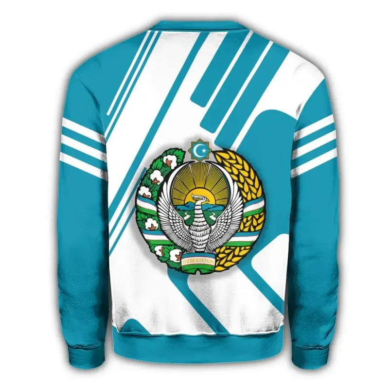 Uzbekistan Coat Of Arms Sweatshirt Rockie RLT12 - Wonder Print Shop