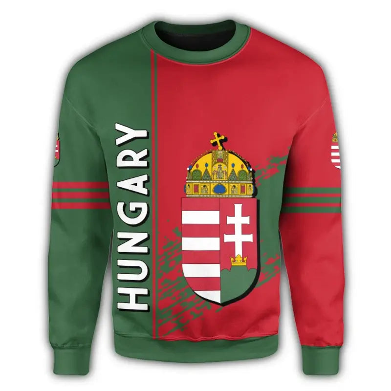 Hungary Coat Of Arms Sweatshirt Quarter Style RLT8 - Wonder Print Shop