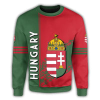 Hungary Coat Of Arms Sweatshirt Quarter Style RLT8 - Wonder Print Shop