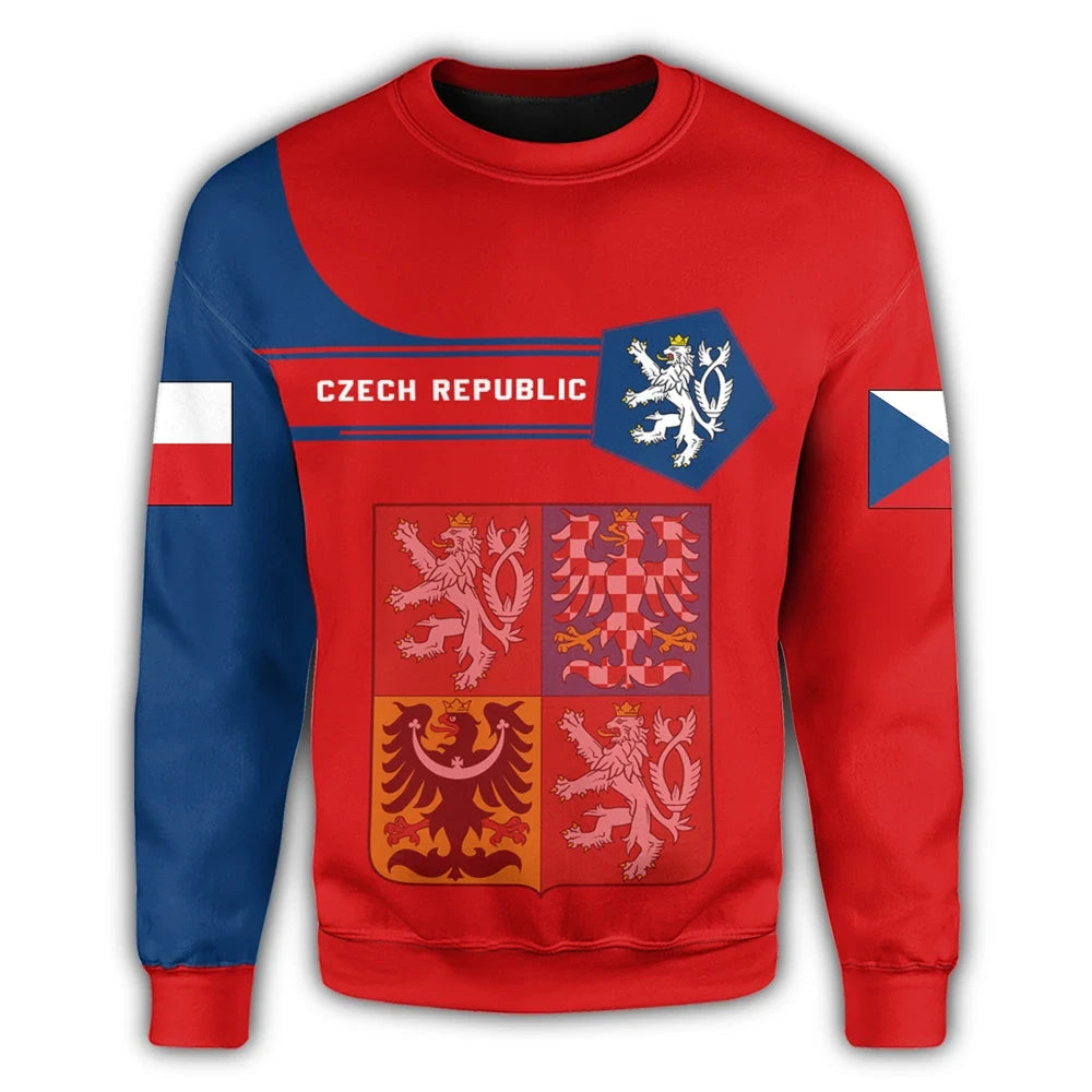 Czech Republic Coat Ofrms Sweatshirt Simple Style RLT13 - Wonder Print Shop