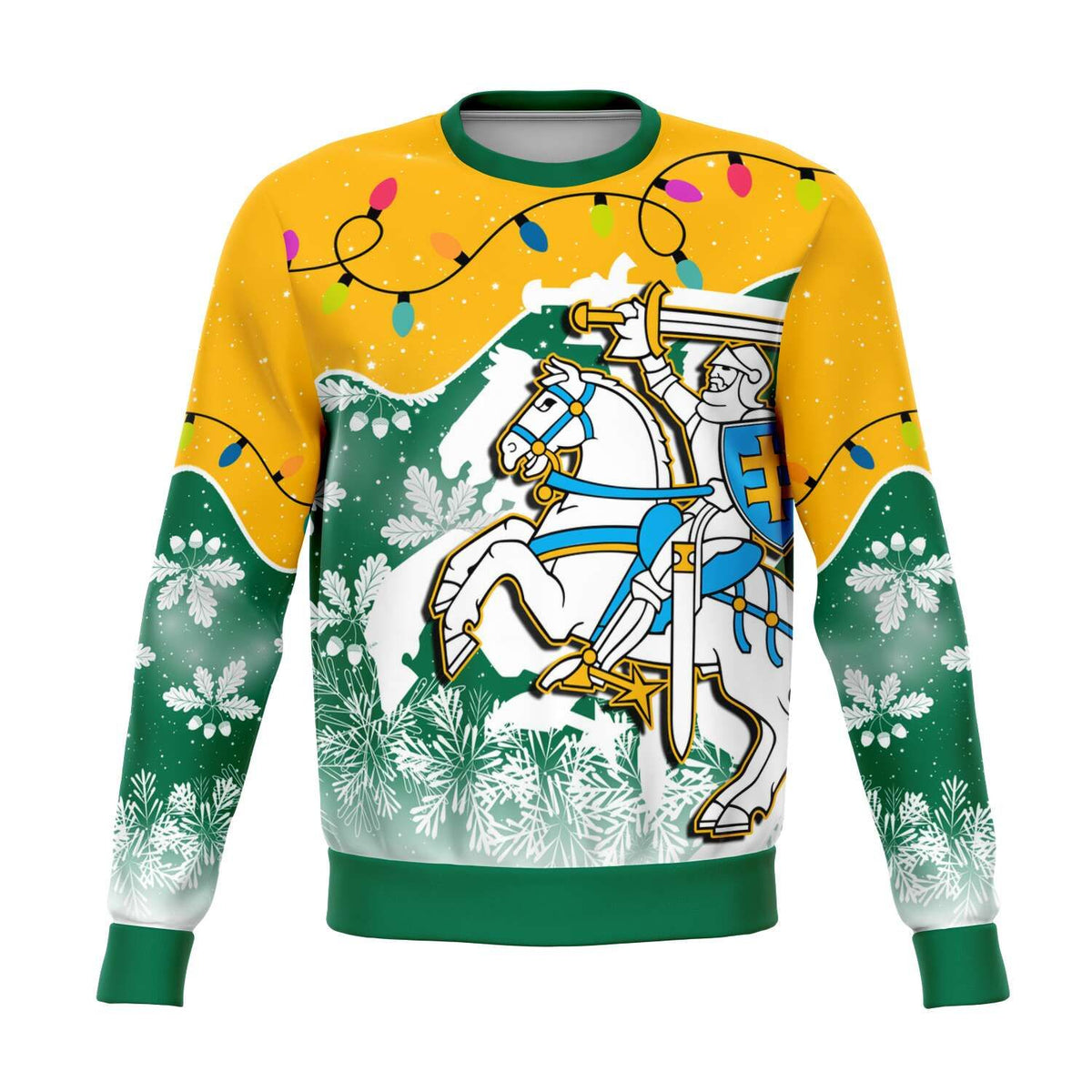 Lithuania Christmas Sweatshirt Oak Leaves - Lietuva RLT6 - Wonder Print Shop