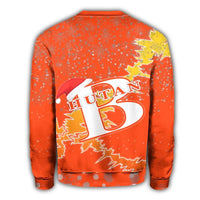 Bhutan Christmas Coat Of Arms Sweatshirt X Style RLT6 - Wonder Print Shop