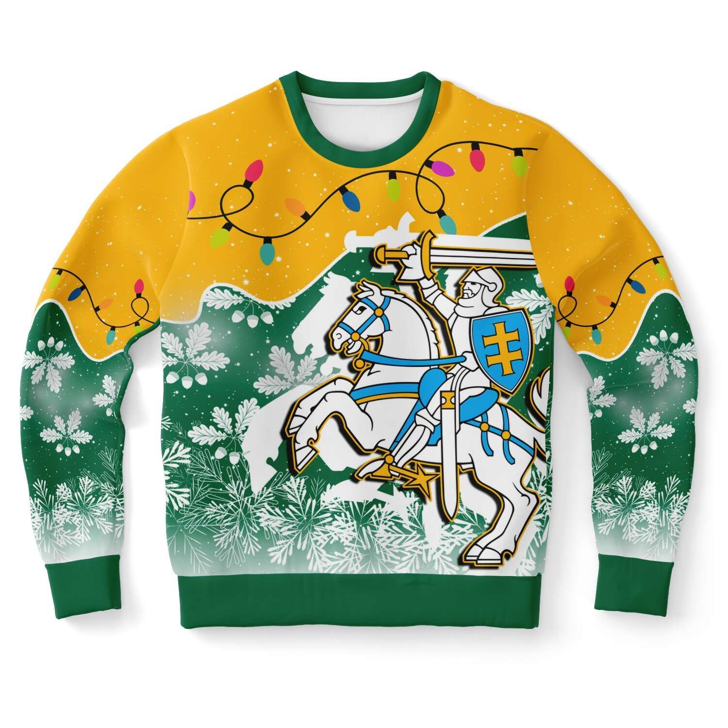 Lithuania Christmas Sweatshirt Oak Leaves - Lietuva RLT6 - Wonder Print Shop