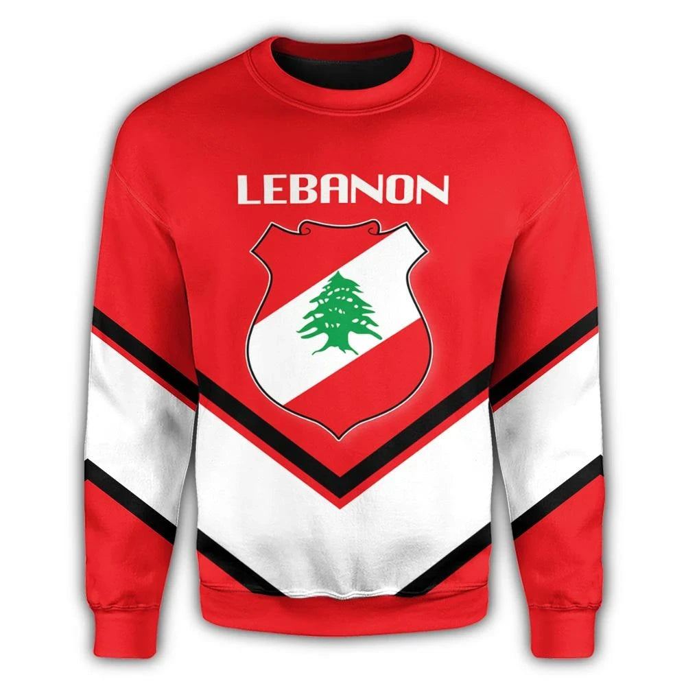 Lebanon Coat Of Arms Sweatshirt Lucian Style RLT6 - Wonder Print Shop