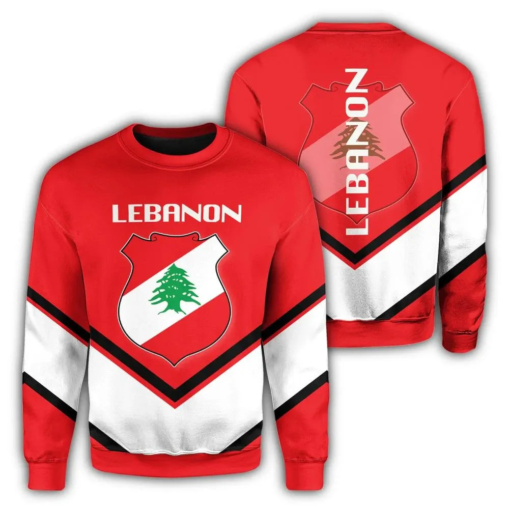 Lebanon Coat Of Arms Sweatshirt Lucian Style RLT6 - Wonder Print Shop